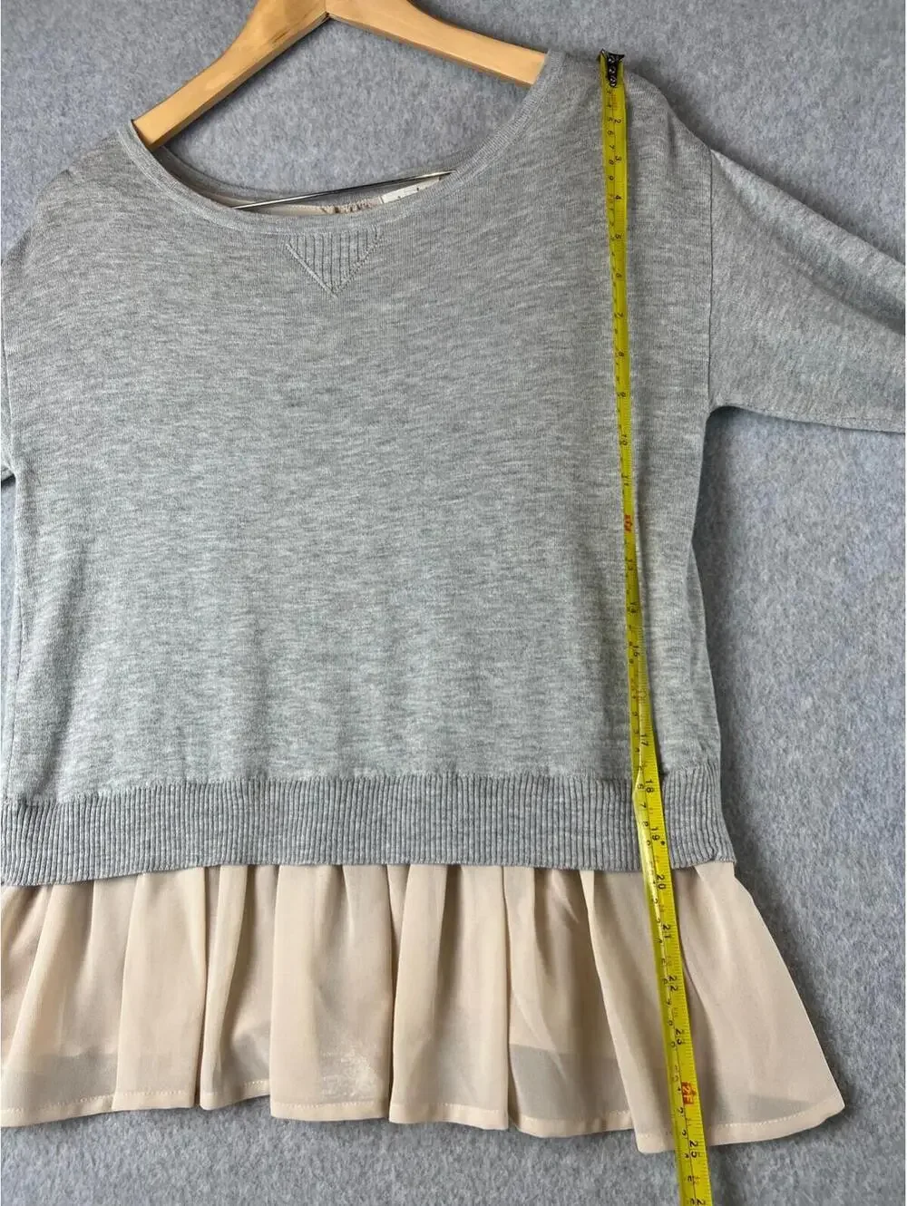 Maison Jules Pullover Knitted Sweatshirt Womens Size XS Classy Preppy Feminine
